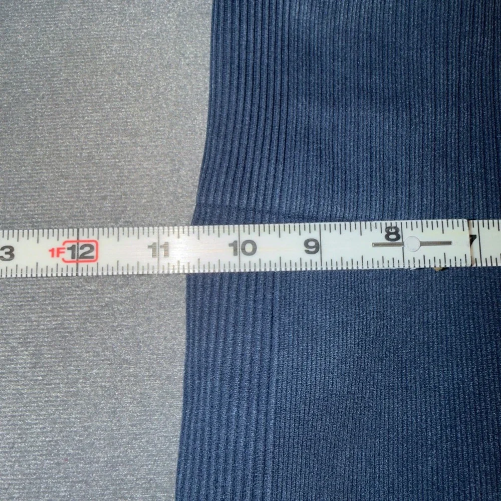 Spanx Soft Stretch‎ Seamless Ribbed Leggings Navy Blue XS Athleisure Lounge Yoga